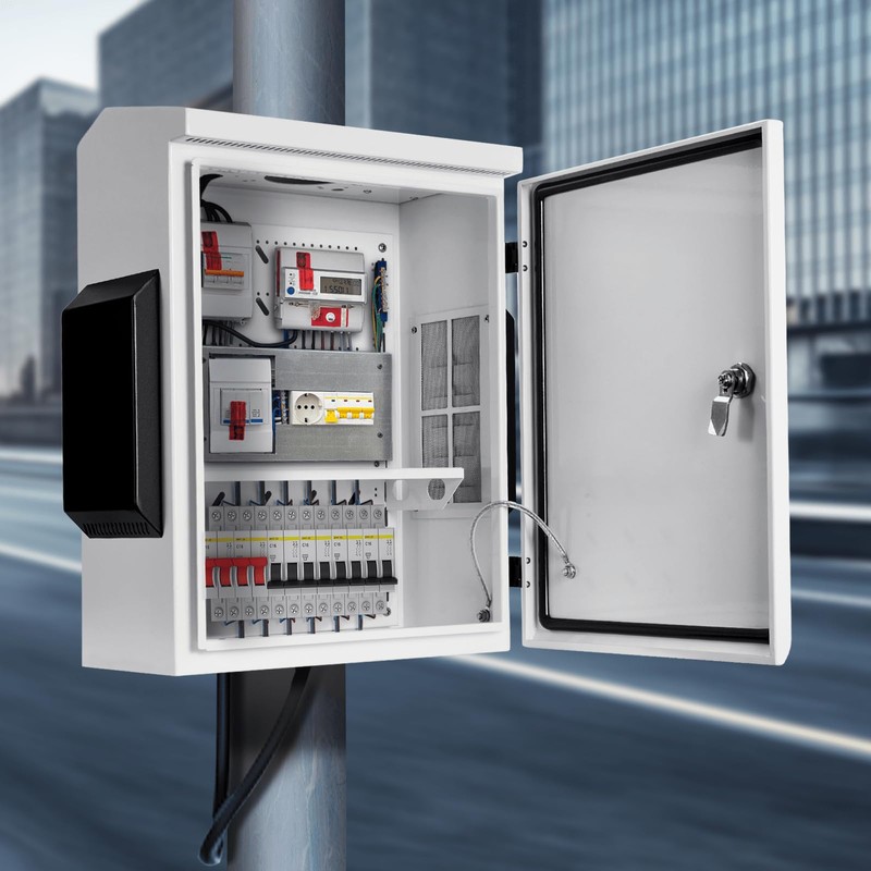 Outdoor Electrical Box, Cold-Rolled Steel Plate, Aluminum Alloy Back Beam,