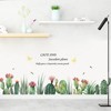 Cartoon Cactus Succulent Wall Stickers, sacinora Tropical Green Plants Wall