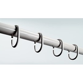 Spirella C-Minor Shower Curtain Rings 100% Polypropylen White 12 Pieces