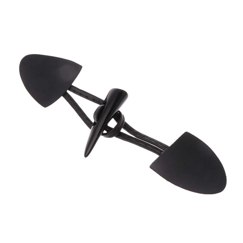 Cherjoury 6 Pairs Leather Horn Toggle Closure Buttons Coat for
