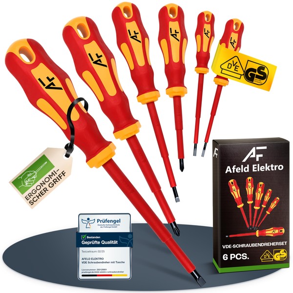 Afeld Elektro VDE Magnetic Screwdriver Set - 6 Pieces -