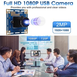 ELP 1080P Webcam Full HD OTG USB 2.0 Camera 100 fps VGA USB Web Camera UVC Industrial Camera, USB Compatible for Android, Windows, Linux, Mac