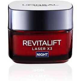 L’Oréal Paris Laser Renew Triple Action Anti-Ageing Night Cream, Reduce Wrinkle Appearance, Moisturise and Boost Skin Radiance, Pro-Retinol, Hyaluronic Acid and Vitamin C, 50ml