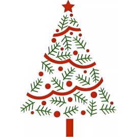 Unbranded CHRISTMAS TREE 3 STENCIL - Christmas Tree Stencil, Pine Tree- The Artful Stencil