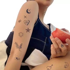 SS [에스에스_62]스티커 헤나스티커 방수 헤나 문신 2주지속 [SS_62] Sticker Henna Sticker Waterproof Henna Tattoo Lasting 2 Weeks [Mini Tattoo Sticker - Type A / FREE]