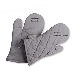 Ross - Barbecue / Oven Glove - Grey - 100% Cotton - Pack of 1