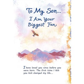 To My Son I am Your Biggest Fan - Heartfelt Sentimental Verses Fold Out Greeting Card Keepsake Son