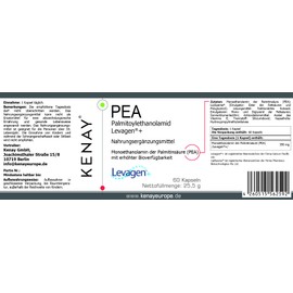 PEA Levagen+ Dietary Supplement 60 Capsules Vegan