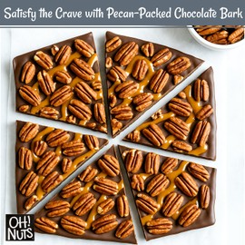 Oh! Nuts Pecans Dry Roasted Salted - All Natural Salted Pecans Halves - 2 lb Bulk Bag - Oil-Free Crunchy Snack