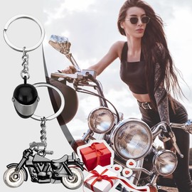 Cosysparks Motorbike Keyring Helmet Keyring, Motorbike Gifts for Men and Women Mini Motorcycle Keyring Novelty Motorcycle Gifts Metal Keychain
