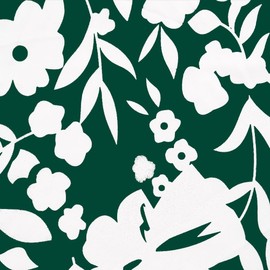 Poly Spandex Stretch Fabric - Abstract Floral - 57 Inch Wide - Dressmaking Fabric for Garments, Costumes, and Crafts - Soft, Stretchy Material for Sewing, Apparel, and Upholstery (Green, 3 Metre)