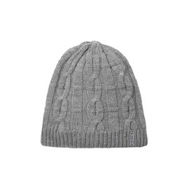 SEALSKINZ Blakeney Waterproof Cold Weather Cable Knit Beanie Hat, Grey, S/M