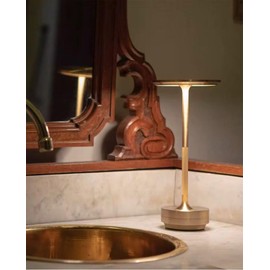 FIDA DESIGN Luxury Cordless LED Table Lamp | Rechargeable Nordic Style, 3W LED Warm Ambient Light, Durable Metal Build, Elegant & Minimalist Look, For Restaurant Bedroom, Lounge, Office, Hotel | Black