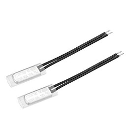 sourcing map KSD9700 Thermostat 115°C N.C 10A Metal Bimetal Temperature Control Switch Pack of 2