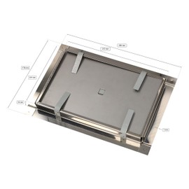 KOTARBAU® Kamintür 14x21cm Edelstahl Revisionsklappe Revisionstür Wartungstür Reinigungsklappe Wartungsöffnung Revitür