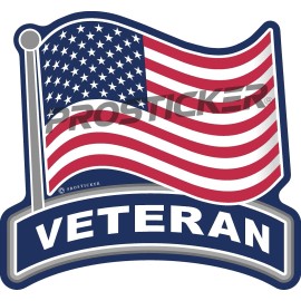 ProSticker Veteran Decal USA Flag Military 4" ProSticker 276