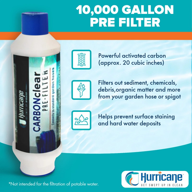 Hurricane Carbon Clear 10,000 Gallon Pre Filter for Hot Tub,