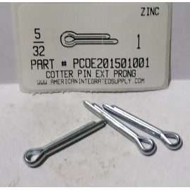 AMERICANINTEGRATEDSUPPLY.COM 5/32X1 COTTER PINS EXTENDED PRONG STEEL ZINC PLATED (50)