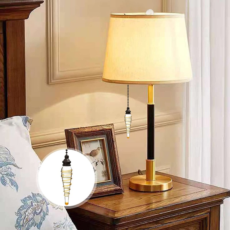 Akahttbn Ceiling Fan Pull Chains Ornaments 12 Inches Yellow Glass