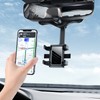 Car Rearview Mirror Phone Mount 360 Degree Rotation Cell Phone