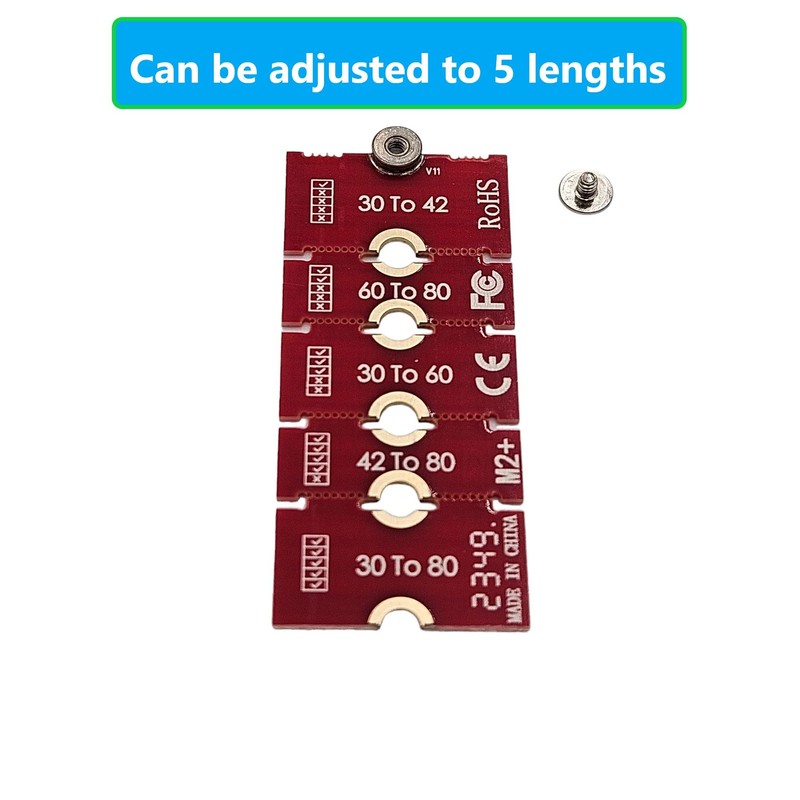 Micro Connectors NVME M.2 SSD Length Extender 2230, 2242, 2260,