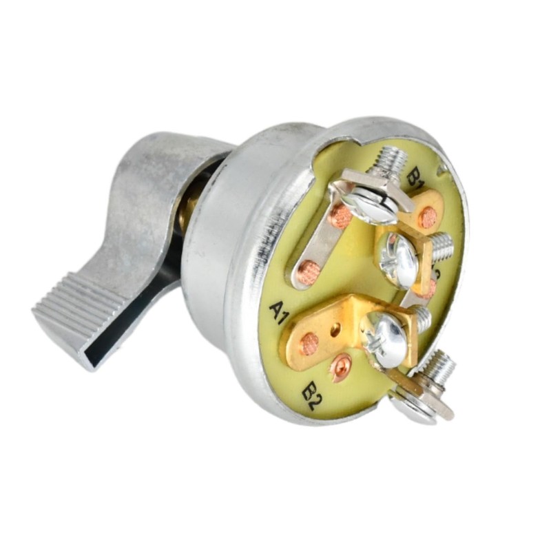 Zeenparts Rotary Switch SW710 50 Amp 12V Forward Reverse, Silver,