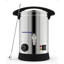 RIEDHOFF Wax Melter for Candle Making, [5 Qts] Electric Wax Melter, Large Electric Candle Wax Melting Pot with Temp Control and Pour Spout for Small-Scale Commercial or Home Use, Sliver