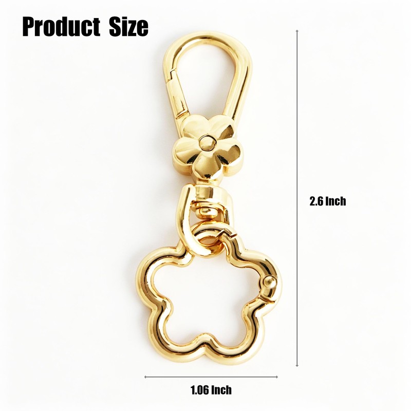 Tinsparkwin 10 Packs Flower Shape Swivel Buckles Lobster Clasps Quick