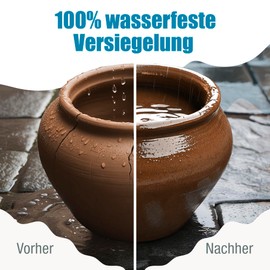 work'n'life Tondicht Versiegelung 250ml - Premium Keramik Versiegelung fr Ton Beton Terrakotta - Versiegelung fr Ton - Tondicht wasserfest & l?sungsmittelfrei - wasserfest versiegeln (250, Gramm)