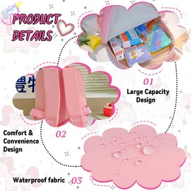 Sanilinwild Cute Kawaii Backpacks for Kid - Boy & Girl 3D Unicorn Toddler Toys. Mini Preschool Kindergarten Backpack. Cartoon Little Childrens backpack Kid Small BookBag（pink unicorn）