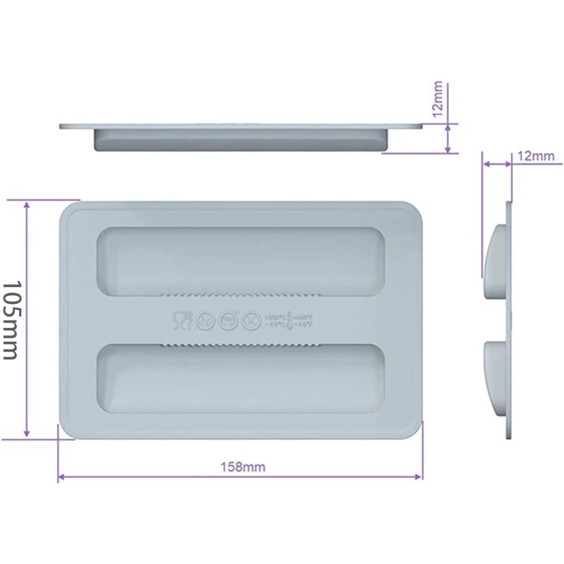 Black Toaster Appliance Top Cover, Silicone Toaster Lid Toaster Cover,