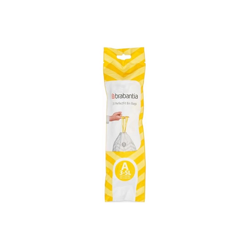 Brabantia 311727 PerfectFit Bin Liners Type A, 3 L, Pack