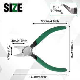 INJOYTEC Wire Side Cutters Clippers 45 Angled Flush Cutters Side Cutters Side Cutters for Flush Cut Plastics Artificial Flowers Cable Tie Cutter for Cable Ties