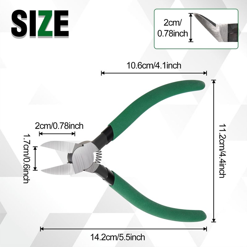 INJOYTEC Wire Side Cutters Clippers 45 Angled Flush Cutters Side