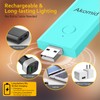 Akomid Book Light, USB Rechargeable Reading Light, Eye-Cared Amber Light