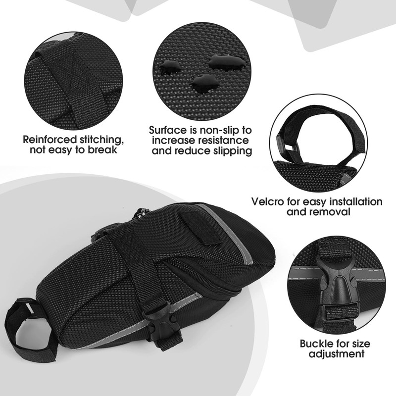 TOPBELIEF Bicycle Saddle Bag, Bicycle Tool Bag, Bicycle Saddle Bag
