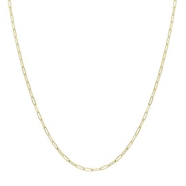 Adabele 1pc Real 1/20 14K Gold Filled 2mm Paperclip Cable Link Chain Necklace 18 Inch Long Permanent Women Neck Jewelry KC16-18