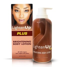 LightenUp | Crema Loción Corporal Aclarante despigmentante Con Vitamina E Glicerina Manteca de Karité y Aceite de Castor | Para Manchas en Axilas Codos Rodillas | 13.5 oz 400ml
