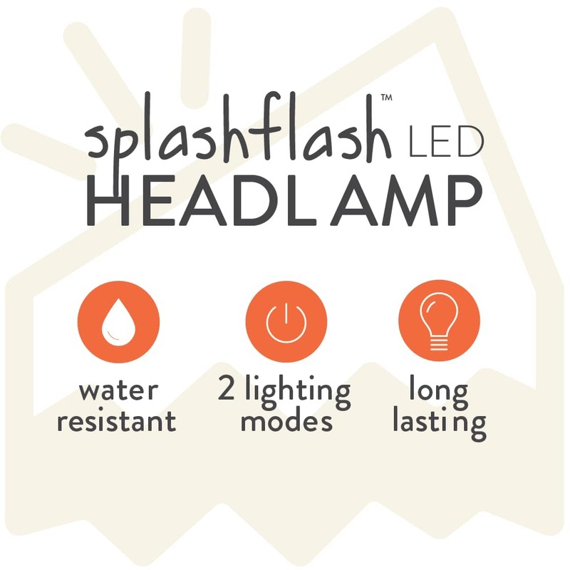 ust 20-12458 Waterproof SplashFlash LED Headlamp with Clip and Headstrap,