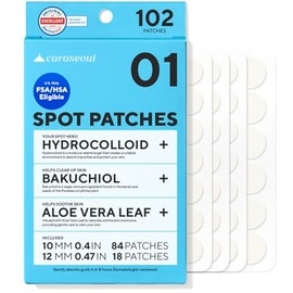 Caraseoul Parches para el Acné – Parches Hidrocoloides para Espinillas e Imperfecciones con Bakuchiol y Aloe Vera, Skincare Coreano, Dermatológicament