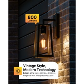 Sunco Lighting Sunco 4 Pack Dusk to Dawn Light Bulbs LED Edison 5000K Daylight, CRI90 7W Equivalent 60W, Vintage Style ST64 Extra Bright Automatic Bulb, 800 Lumens, E26 Base, Light Sensing Outdoor UL