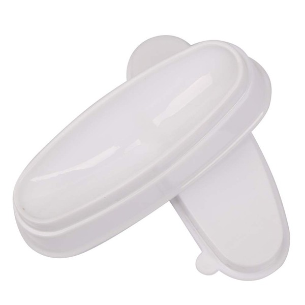 1 Piece PVC French Dipping Powder Holder Nail Dip Container Easy French Dip Tray Dipping Powder Container Powder Tray for Making French Tip Smile Lines, White