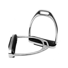 RIDING GEARS 4",4.50",4.75",5" Inch Horse Fillis Stirrups Equestrian Gloss Stirrups Silver (Polish) Stainless Steel (5.00 INCH)