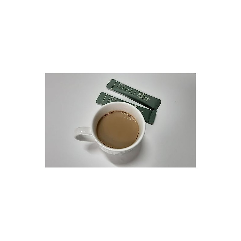 Kanu Decaf Latte Korea Instant Coffee 13.5g(65kcal) X 10 Sticks,