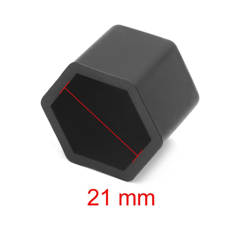 uxcell 20pcs 21mm Rubber Car Wheel Tire Nut Screw Lug