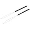 20 Pcs Hair Extension Loop Needles Black Loop Tool Threader