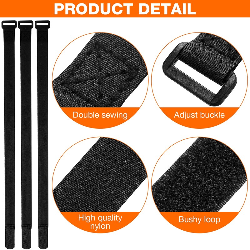HESTYA 12 Pieces Bike Rack Straps 26 Inches Adjustable Bike