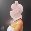 Light pink plush mask