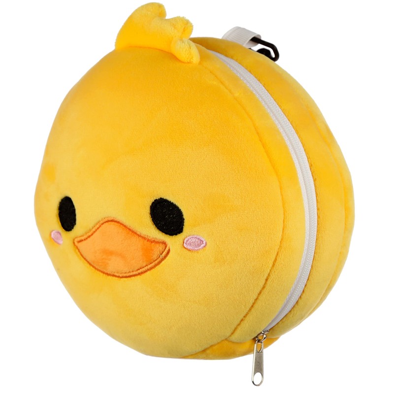 Relaxeazzz Neck Pillow with Eye Mask, Duck, Cute, Plush, One-Piece,