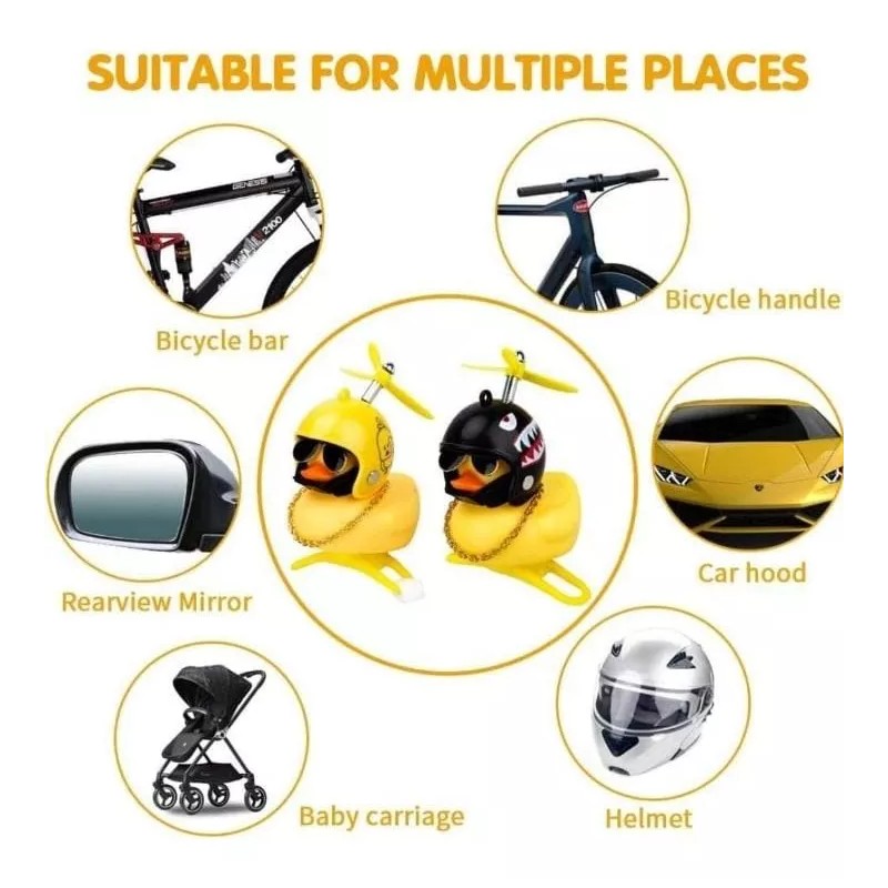 KFMX 6 Patito Con Casco Moto Pato Para Bicicleta Moto